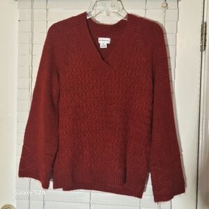 Liz Claiborne Vibrant Red Knit Pullover